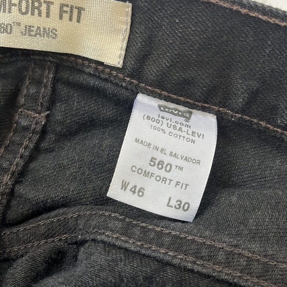 LEVI’S Men’s Comfort Fit Black Jeans W46 L30 - Picture 4 of 14